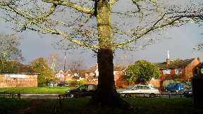 Looking our of Lefevres Chartered Accountants, on to Bell Lane & St. Barnabas Church.